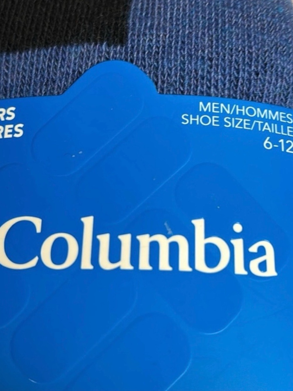 New Columbia Socks Men’s 2 Pairs Blue & Black Wool Blend Crew Socks Casual - Picture 6 of 13